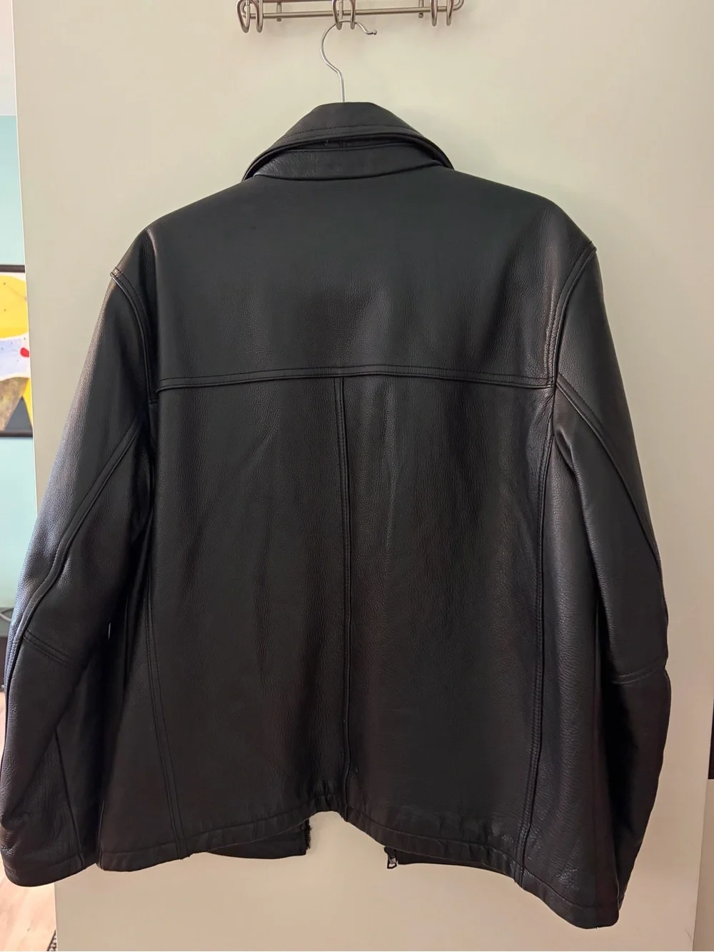 Men’s Tommy Hilfiger Black Leather Bomber Jacket